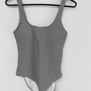 Striped Aerie one piece bathing suit